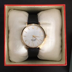 Kate Spade black leather watch